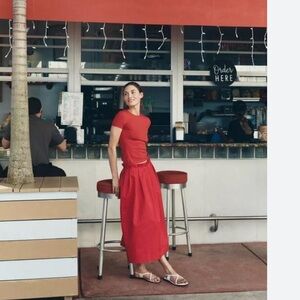 ZW Collection midi skirt in red